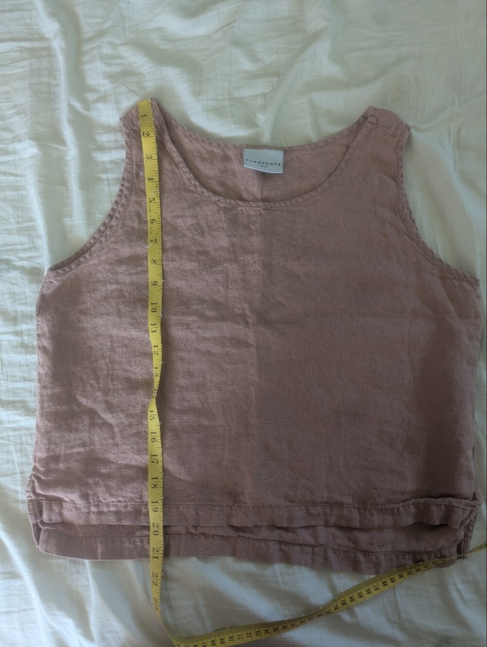Parachute Linen Tank Large Pink Blush Mauve Clay - Picture 4 of 6